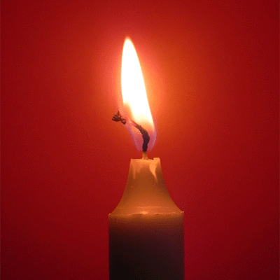 Thermodynamics: candle light animated